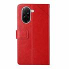 For Redmi A5 4G 171.7mm / Poco C71 Y-shaped Pattern Flip Leather Phone Case(Red) - 3