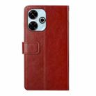 For Redmi 13x Y-shaped Pattern Flip Leather Phone Case(Brown) - 3