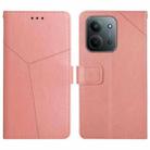 For Redmi 15C 5G 173.1mm / 15C 4G 173.1mm Y-shaped Pattern Flip Leather Phone Case(Pink) - 1