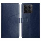 For Xiaomi 14T 5G Global Y-shaped Pattern Flip Leather Phone Case(Blue) - 1