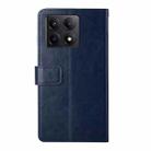 For Xiaomi 14T Pro 5G Global Y-shaped Pattern Flip Leather Phone Case(Blue) - 3