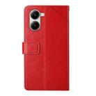 For Xiaomi Poco X7 Pro Y-shaped Pattern Flip Leather Phone Case(Red) - 3