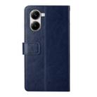 For Xiaomi Poco X7 Pro Y-shaped Pattern Flip Leather Phone Case(Blue) - 3