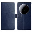 For Xiaomi 15 Ultra Y-shaped Pattern Flip Leather Phone Case(Blue) - 1