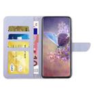 For Redmi Note 14 5G Skin Feel Butterfly Embossed Flip Leather Phone Case(Purple) - 3