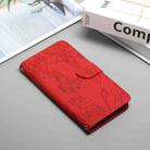 For Redmi Note 14 Pro+ 5G Skin Feel Butterfly Embossed Flip Leather Phone Case(Red) - 2