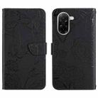 For Redmi A5 4G 173.3mm Skin Feel Butterfly Embossed Flip Leather Phone Case(Black) - 1