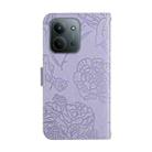 For Redmi 15C 4G 171.5mm / Poco C85 4G Skin Feel Butterfly Embossed Flip Leather Phone Case(Purple) - 3