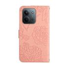 For Redmi 15C 5G 173.1mm / 15C 4G 173.1mm Skin Feel Butterfly Embossed Flip Leather Phone Case(Pink) - 3