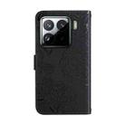 For Xiaomi 15 Skin Feel Butterfly Embossed Flip Leather Phone Case(Black) - 3