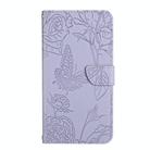 For Xiaomi Poco X7 Pro Skin Feel Butterfly Embossed Flip Leather Phone Case(Purple) - 2