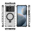 For Redmi K70e 5G Grating Holder Shockproof Phone Case(Transparent) - 3