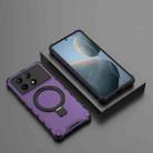 For Redmi K70e 5G Grating Holder Shockproof Phone Case(Purple) - 2