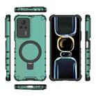 For Redmi K60E 5G Grating Holder Shockproof Phone Case(Green) - 3