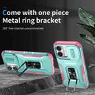 For iPhone 16 Sliding Camshield Holder Phone Case(Grey Green + Pink) - 2