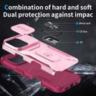 For iPhone 16 Pro Sliding Camshield Holder Phone Case(Pink + Rose Red) - 3