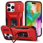 For iPhone 16 Pro Sliding Camshield Holder Phone Case(Red) - 1