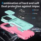 For iPhone 16 Pro Sliding Camshield Holder Phone Case(Grey Green + Pink) - 3