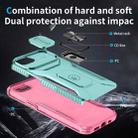 For iPhone 16e Sliding Camshield Holder Phone Case(Pink + Grey Green) - 3