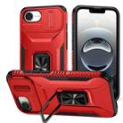 For iPhone 16e Sliding Camshield Holder Phone Case(Red) - 1