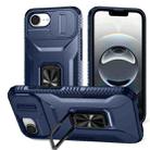 For iPhone 16e Sliding Camshield Holder Phone Case(Blue) - 1