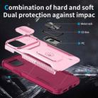 For iPhone 11 Pro Sliding Camshield Holder Phone Case(Pink + Rose Red) - 3
