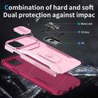 For iPhone 11 Pro Max Sliding Camshield Holder Phone Case(Pink + Rose Red) - 3