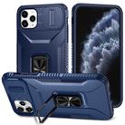 For iPhone 11 Pro Max Sliding Camshield Holder Phone Case(Blue) - 1