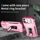 For iPhone 11 Sliding Camshield Holder Phone Case(Pink + Rose Red) - 2