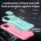 For iPhone 11 Sliding Camshield Holder Phone Case(Grey Green + Pink) - 3