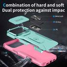 For iPhone 17 Pro Max Sliding Camshield Holder Phone Case(Pink + Grey Green) - 3