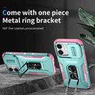 For iPhone 17 Sliding Camshield Holder Phone Case(Pink + Grey Green) - 2