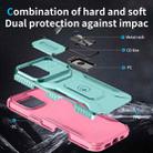 For iPhone 17 Sliding Camshield Holder Phone Case(Pink + Grey Green) - 3