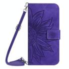 For Xiaomi 15 Ultra Skin Feel Sun Flower Embossed Flip Leather Phone Case with Lanyard(Dark Purple) - 2