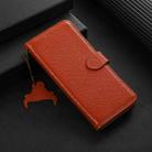 For Motorola Moto G75 5G Genuine Leather Litchi Texture RFID Leather Phone Case(Coffee) - 2