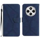 For Redmi 14C 4G Stitching Embossed Leather Phone Case(Blue) - 1