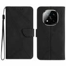 For Redmi Note 14 Pro+ 5G Stitching Embossed Leather Phone Case(Black) - 1