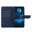 For Redmi Note 14 4G 164.84mm EU Version Stitching Embossed Leather Phone Case(Blue) - 3