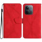 For Redmi 15C 5G 173.1mm / 15C 4G 173.1mm Stitching Embossed Leather Phone Case(Red) - 1
