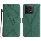 For Xiaomi 14T Pro 5G Global Stitching Embossed Leather Phone Case(Green) - 1