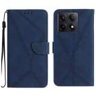 For Xiaomi 14T Pro 5G Global Stitching Embossed Leather Phone Case(Blue) - 1