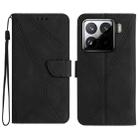 For Xiaomi 15 Stitching Embossed Leather Phone Case(Black) - 1