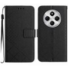 For Redmi 14C 4G Rhombic Grid Texture Leather Phone Case(Black) - 1