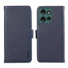 For Motorola Edge 50 ABEEL Side-Magnetic Litchi Pattern Leather RFID Phone Case(Blue) - 1