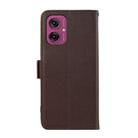 For Motorola Moto G55 5G ABEEL Side-Magnetic Litchi Pattern Leather RFID Phone Case(Brown) - 3