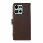 For Motorola Moto G75 5G ABEEL Side-Magnetic Litchi Pattern Leather RFID Phone Case(Brown) - 3