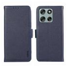 For Motorola Moto G86 5G ABEEL Side-Magnetic Litchi Pattern Leather RFID Phone Case(Blue) - 1