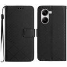 For Xiaomi Poco X7 Pro Rhombic Grid Texture Leather Phone Case(Black) - 1