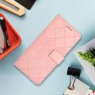 For Xiaomi Poco X7 Pro Rhombic Grid Texture Leather Phone Case(Pink) - 2