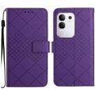 For Xiaomi 15 Ultra Rhombic Grid Texture Leather Phone Case(Purple) - 1